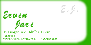 ervin jari business card